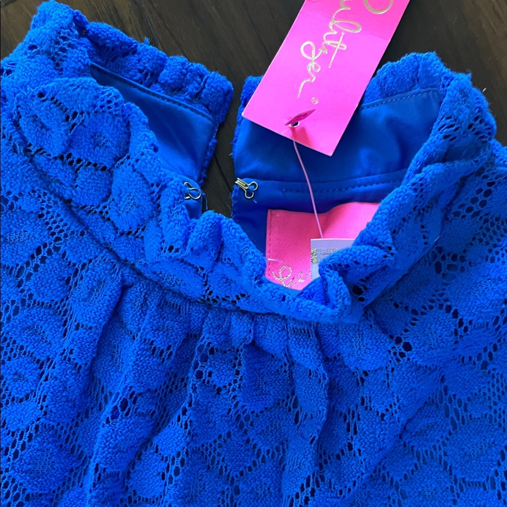 New Lilly Pulitzer Vibrant Blue Sleeveless Dress size XXS , but a good for S ! - Picture 10 of 15